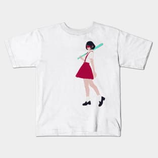 blind baseball girl Kids T-Shirt